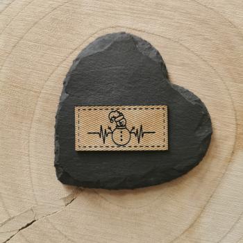 Label Heartbeat Schneemann
