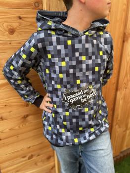 Preview: Bügelbild I paused my Game grautöne