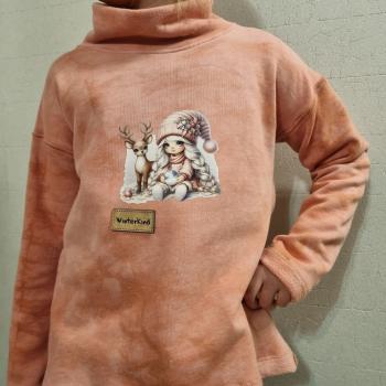 Preview: Bügelbild Rentierfreundin sitzend