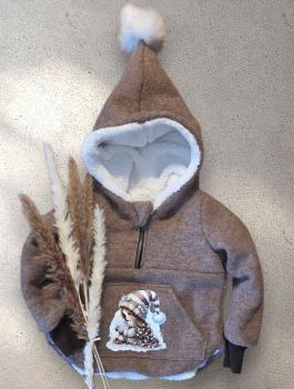 Preview: Bügelbild Schneemädchen Kugel in der Hand