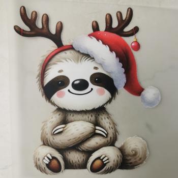 Bügelbild Weihnachtsfauli sitzend