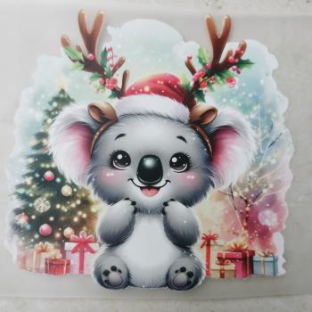 Bügelbild süßer Weihnachtskoala Geweih