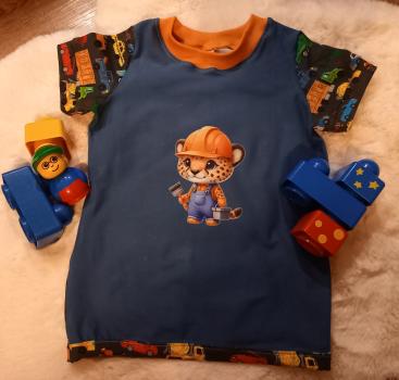 Preview: Bügelbild Gepard Handwerker stehend