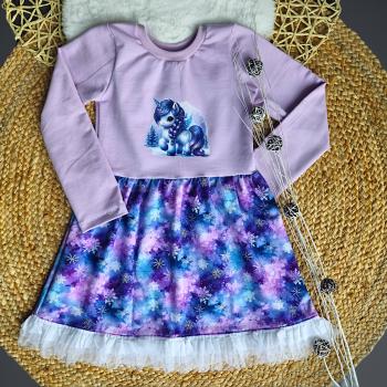 Preview: Bügelbild Schnee-Einhorn stehend