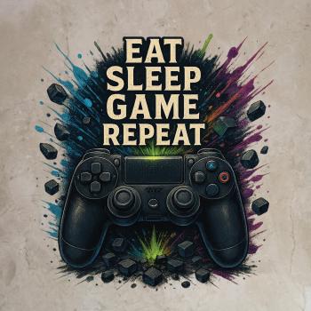 Bügelbild Eat Sleep Game Repeat