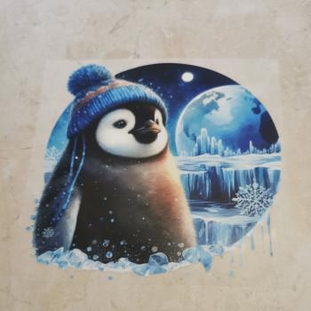 Bügelbild Arctic Moon Pinguin