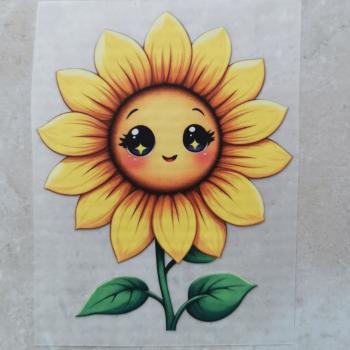 Bügelbild freundliche Sonnenblume