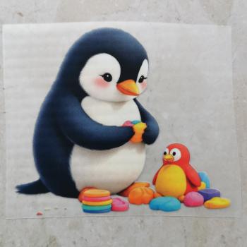 Bügelbild Knetfreund Pinguin