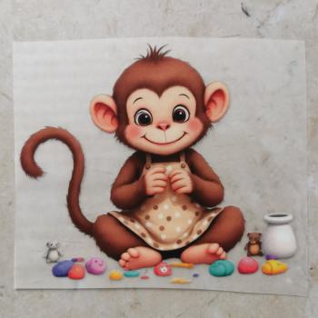 Bügelbild Knetfreund Affe