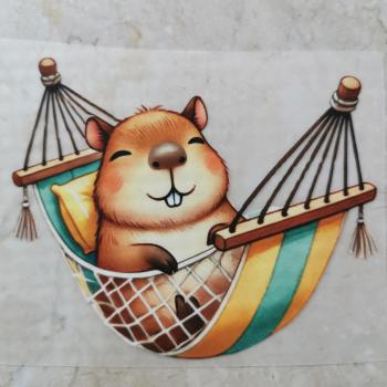 Bügelbild chilliges Capybara