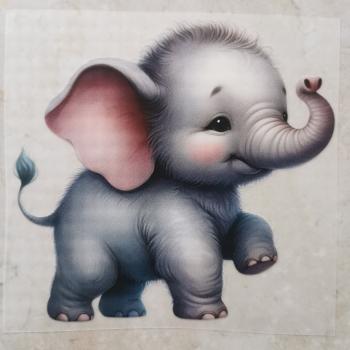 Bügelbild knuffiger Elefant