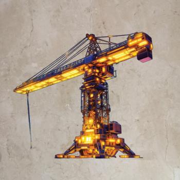 Bügelbild futuristischer Kran