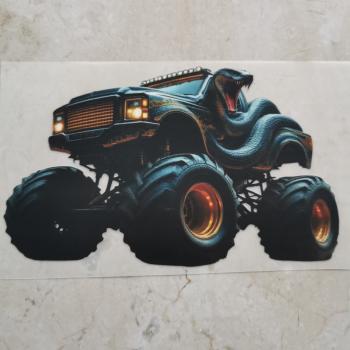 Bügelbild Monstertruck Schlange