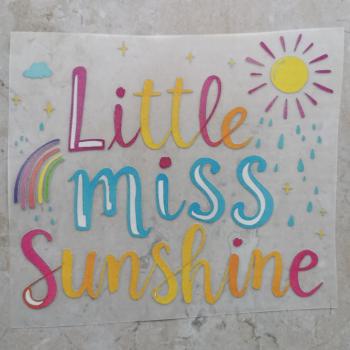 Bügelbild Schriftzug little Miss Sunshine