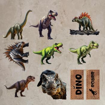 Bügelbild-Bundle realistische Dinos
