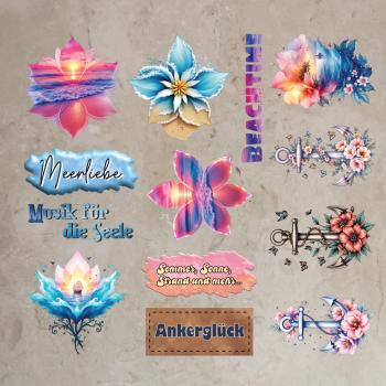 Bügelbild-Bundle Floral-Maritim