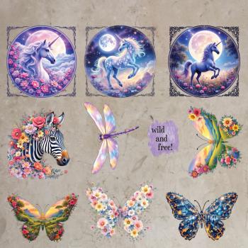 Bügelbild-Bundle florale Tiere