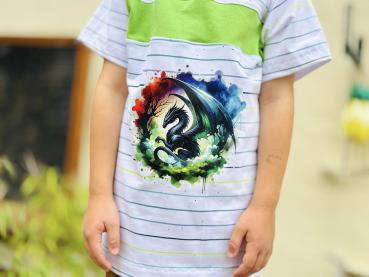 Preview: Bügelbild mystischer Drache bunt