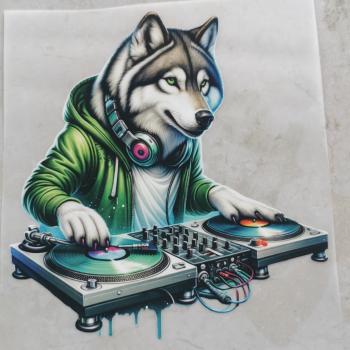 Bügelbild DJ-Wolf
