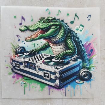 Bügelbild DJ-Krokodil