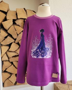 Preview: Bügelbild Blumenfrau lila