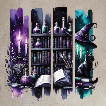 Bügelbild Buchliebe mit Katze