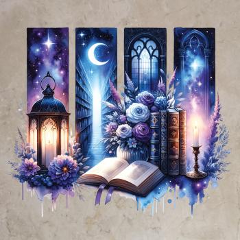 Bügelbild Buchliebe mit Laterne