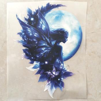 Bügelbild blaue Mondfee