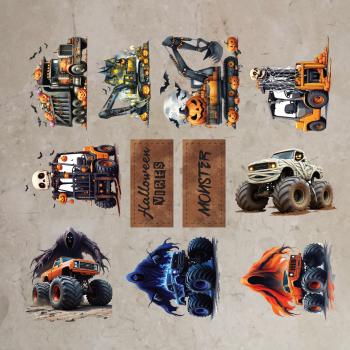 Bügelbild-Bundle Halloweenfahrzeuge