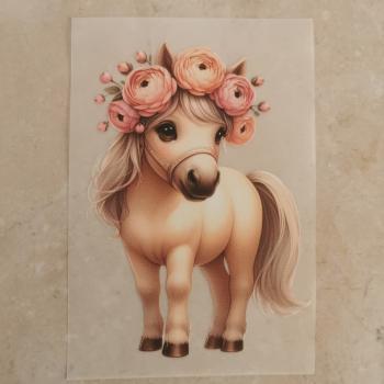 Bügelbild florales Pony