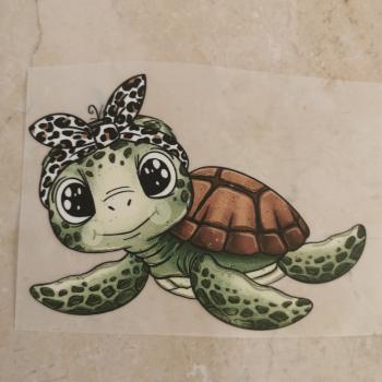 Bügelbild süße Wasserschildi mit Kopfband