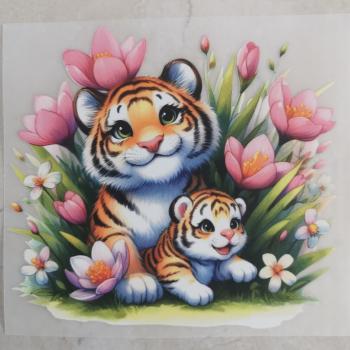 Bügelbild Tiger-Mama