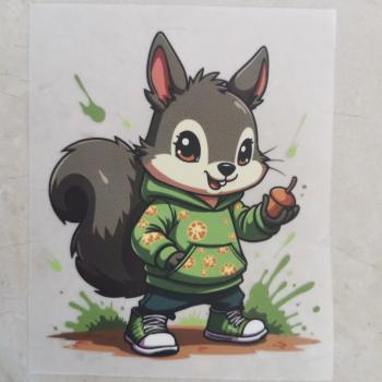 Bügelbild cooles Eichhörnchen