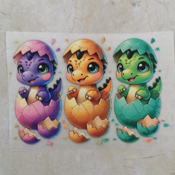 Bügelbild Dino-Trio