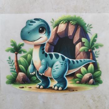 Bügelbild Dino Höhle