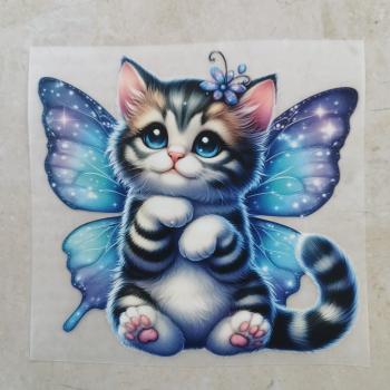Bügelbild Feenkatze Pfötchen