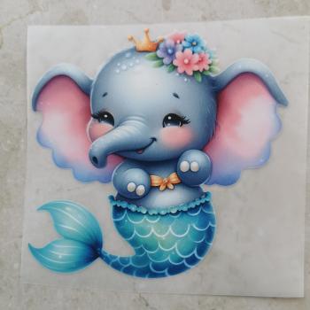 Bügelbild Mermaid-Elefant