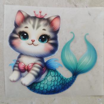 Bügelbild Mermaid-Katze