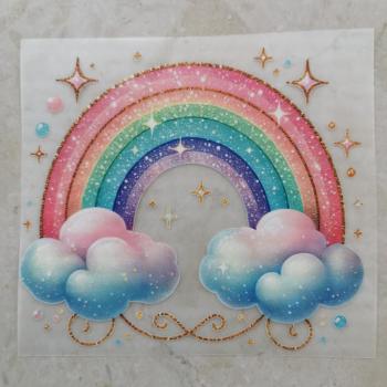 Bügelbild funkelnder Regenbogen