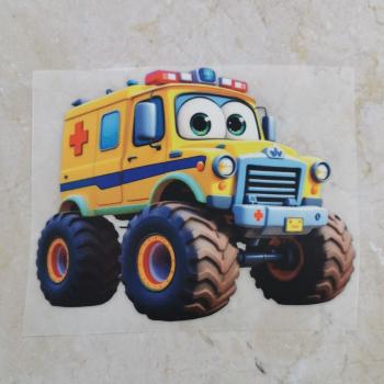 Bügelbild Rettertruck Krankenwagen süß