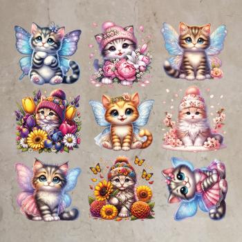 Bügelbild-Bundle Katzen