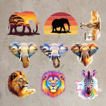 Bügelbild-Bundle Safari