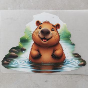 Bügelbild Capybara badend