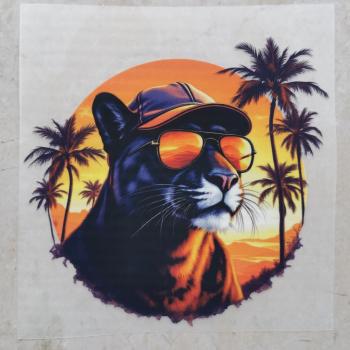 Bügelbild Sunset-Panther