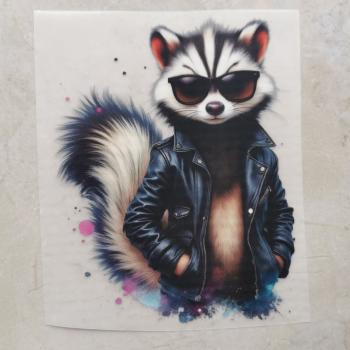 Bügelbild Cooles Stinktier