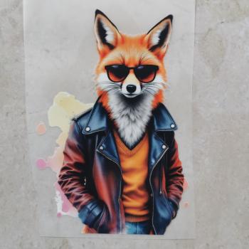 Bügelbild cooler Fuchs