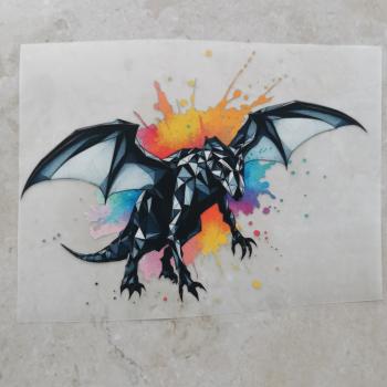 Bügelbild Geo-Drache