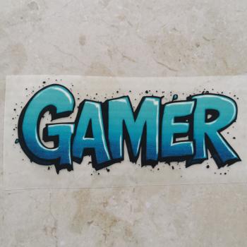 Bügelbild Grafitti Gamer