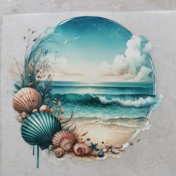 Bügelbild runde Strandlandschaft