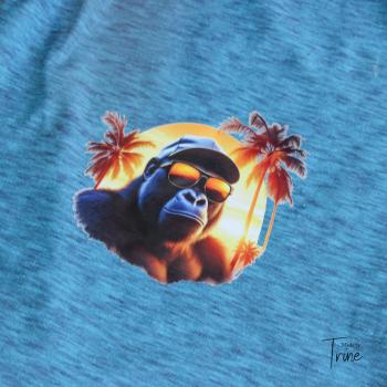 Bügelbild Sunset-Gorilla